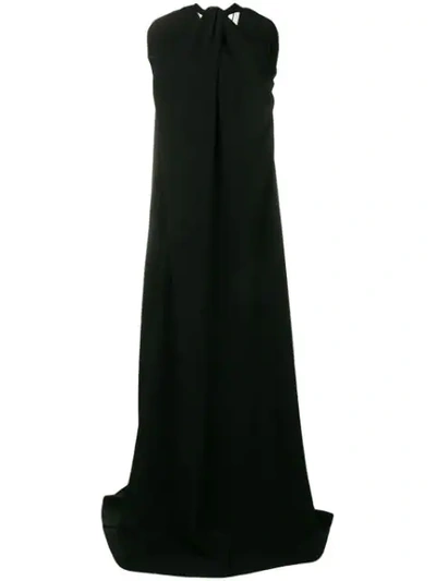 Victoria Beckham Twisted Neckline Dress In Black