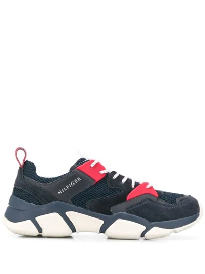 Tommy Hilfiger Colour-block Sneakers In Blue