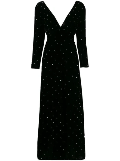 Forte Forte Glitter-embellished Velvet Dress In Black