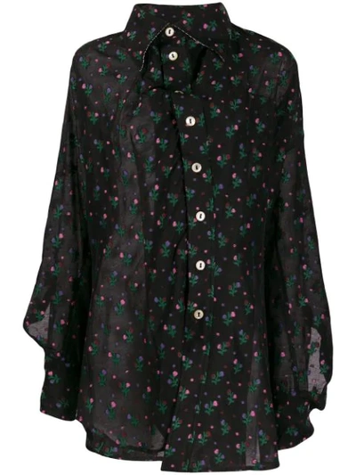 Vivienne Westwood Anglomania Chaos Asymmetric Shirt In Black