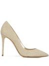 Casadei Glittered Pumps In Gold