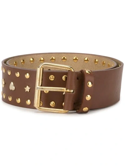 Paul & Joe Western Style Line Belt In Brown