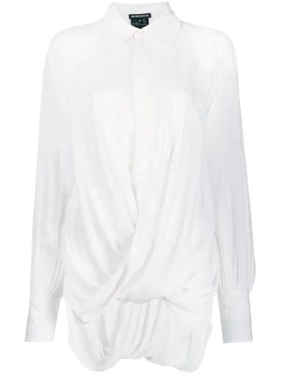 Ann Demeulemeester Draped Front Shirt In Pink