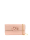 Valentino Garavani Vsling Chain Wallet In Neutrals