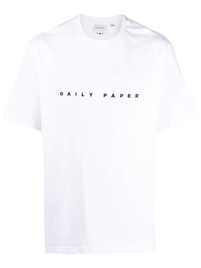 Daily Paper Alias Logo-embroidered Cotton-jersey T-shirt In White