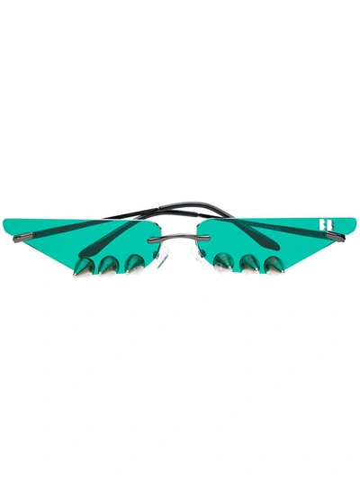 Barbara Bologna Studded Sunglasses In Green