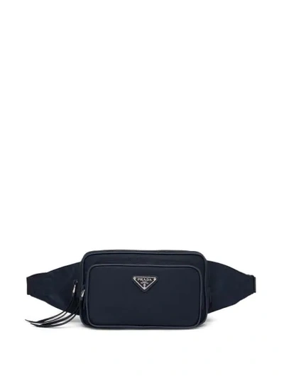 Prada Cargo Belt Bag In Blue