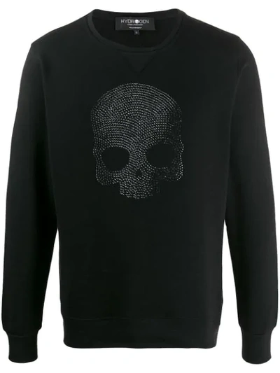 Hydrogen Skull Embellished Sweatshirt In Black