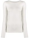 Majestic Crew Neck Jersey Top In White