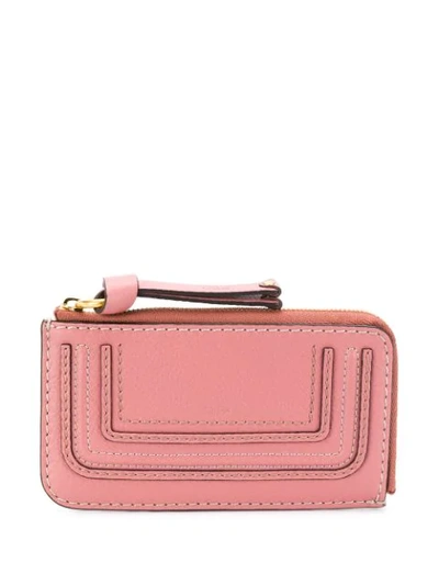 Chloé Card Holder Coin Purse In Pink