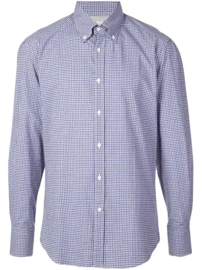 Brunello Cucinelli Check Long-sleeve Shirt In Purple