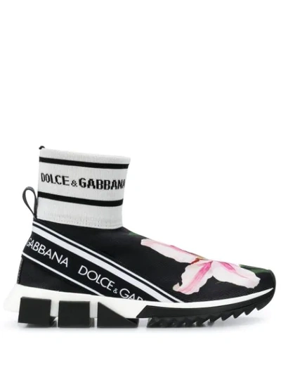Dolce & Gabbana Sorrento High-top Sneakers In Black