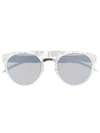 Mykita X Maison Margiela Transfer Round Frame Sunglasses In Silver
