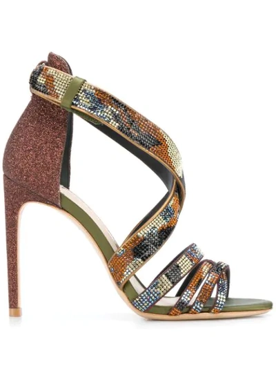 Sophia Webster Crystal-embellished Sandals In Brown