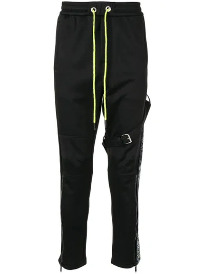 Iceberg Zipped Ankle Track Trousers In Black