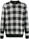 Woolrich Checkered Pattern Jumper In Bianco