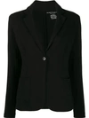 Majestic Americana Ribbed Blazer In Black