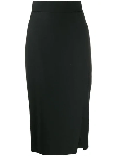 Antonelli Draped Pencil Skirt In Black