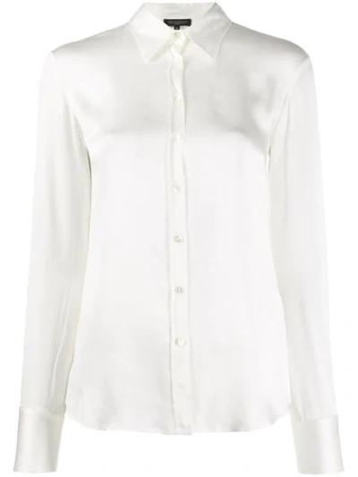 Antonelli Fitted Silk Shirt In White
