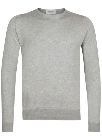 John Smedley Men's Grey Cotton Sweater