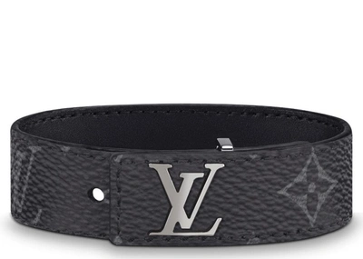 Pre-owned Louis Vuitton  Lv Slim Bracelet Monogram Eclipse Black