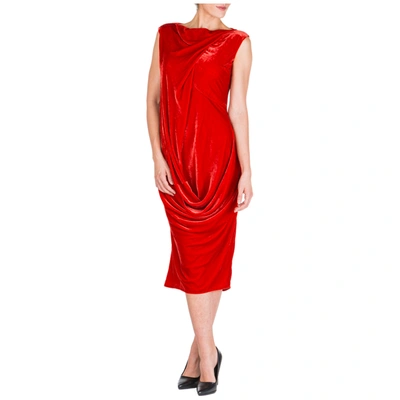 Rick Owens Women's Calf Length Dress Sleeveless In Red