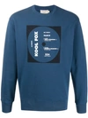 Maison Kitsuné Printed Loopback Cotton-jersey Sweatshirt In Blue