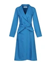 A_plan_application Midi Dresses In Bright Blue