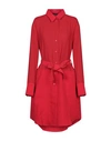 Armani Exchange Shirt Dress In Red