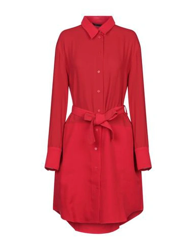 Armani Exchange Shirt Dress In Red