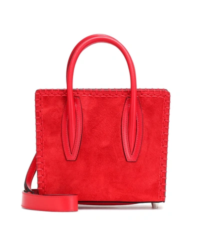 Christian Louboutin Paloma S Mini Loubi Red Suede Tote