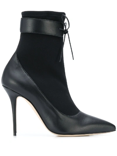 Manolo Blahnik Said Stretch Ankle Boots In Black