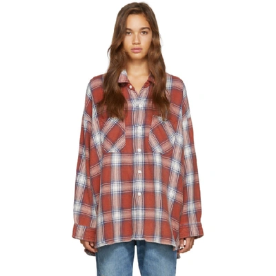 R13 Red Plaid Bigmac Shirt