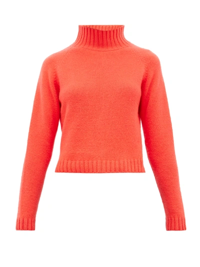 The Elder Statesman Highland Cashmere Turtleneck Sweater In Red