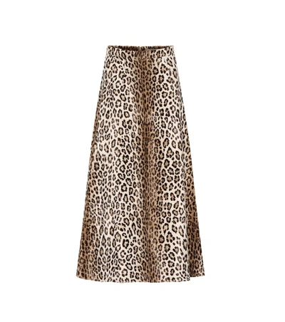 Emilia Wickstead Ionie Leopard-print Cotton-blend Faux Fur Midi Skirt In Leopard Print