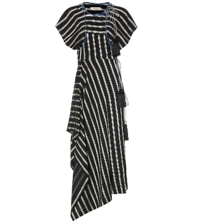 Etro Striped Asymmetric Dress In Black