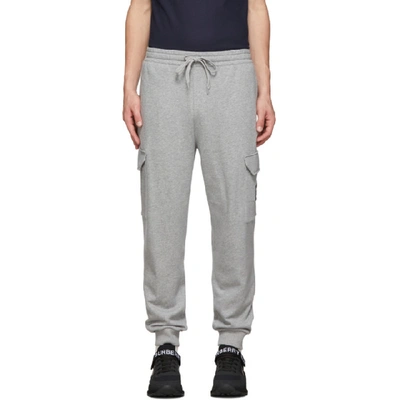 Burberry Grey Anton Cargo Lounge Pants In Pale Grey M