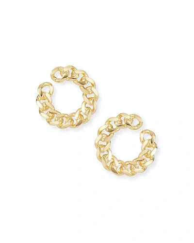Auden Rocco Front-facing Link Hoop Earrings In Gold