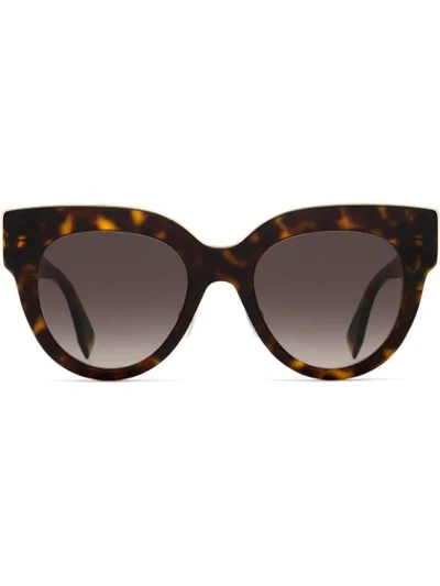 Fendi Tortoise Shell Sunglasses In Brown