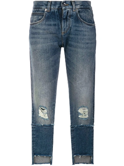Dolce & Gabbana Blue Jeans With Tears