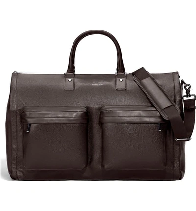 Hook + Albert Men's Leather Garment Weekender Bag In Espresso