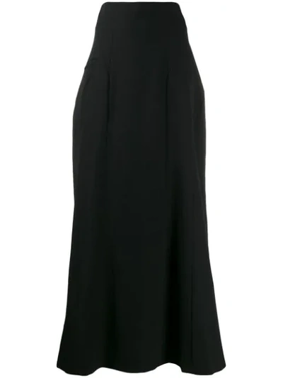 Yohji Yamamoto Long Mermaid Skirt In Black