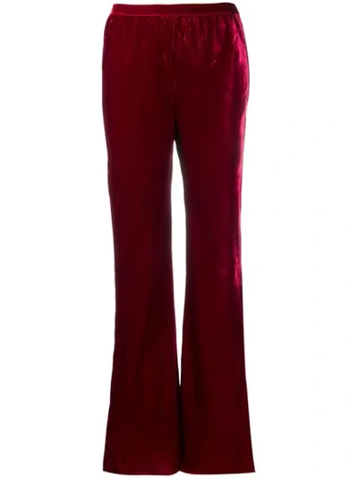 Mes Demoiselles Flared Trousers In Red