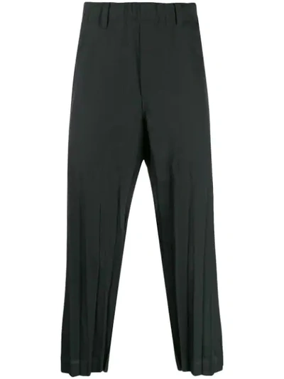 Issey Miyake Pleated Detail Trousers In Black
