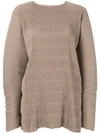 Christopher Esber Cocoon Ribbed Tunic Top In Brown