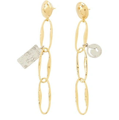 Chloé Bonnie Chain Link Earrings In Gold - Palladium