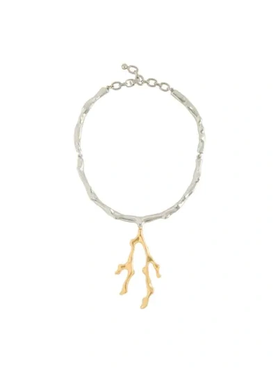 Chloé Coral Branch Necklace In Gold