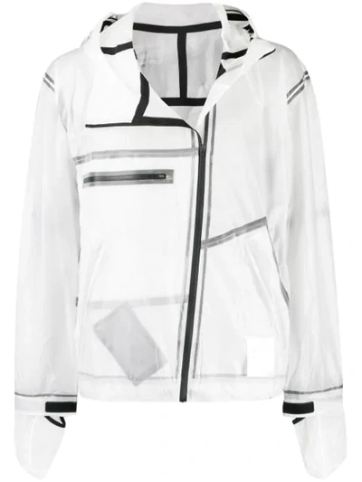 Satisfy Off-centre Zip Jacket In White