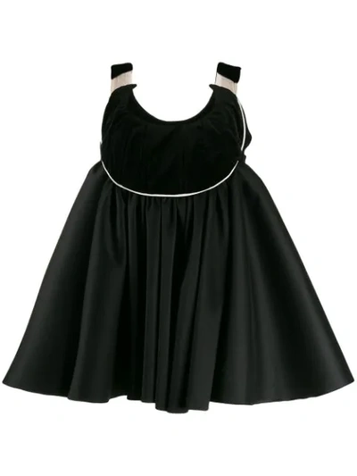 Atu Body Couture Babydoll Mini Dress In Black