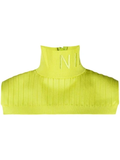 Nina Ricci Turtle Neck Top In Green